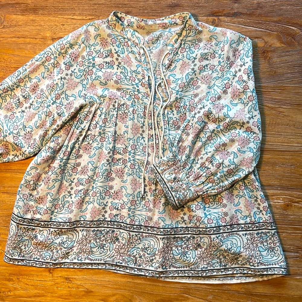 Ulla Johnson, Rhia Printed, Dolman Sleeve, Cotton Blouse Top, Medium